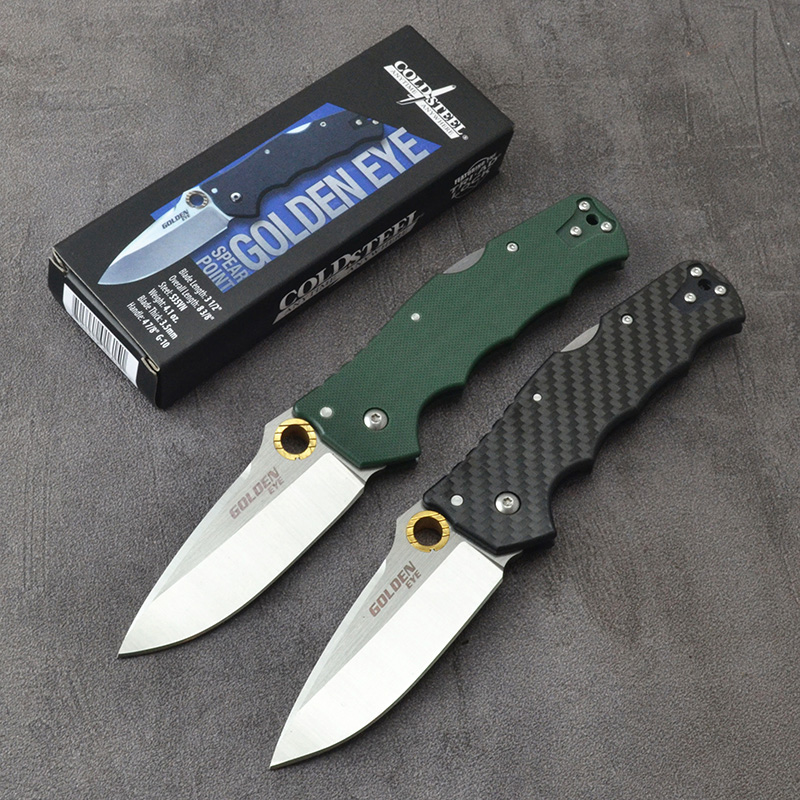 

Cold Steel Golden Eye Elite Tactical Folding Knife High Hardness Sharp Blade Easy Carry Durable Carbon Fiber G10 Handle Camping Hunting Survival EDC Tool