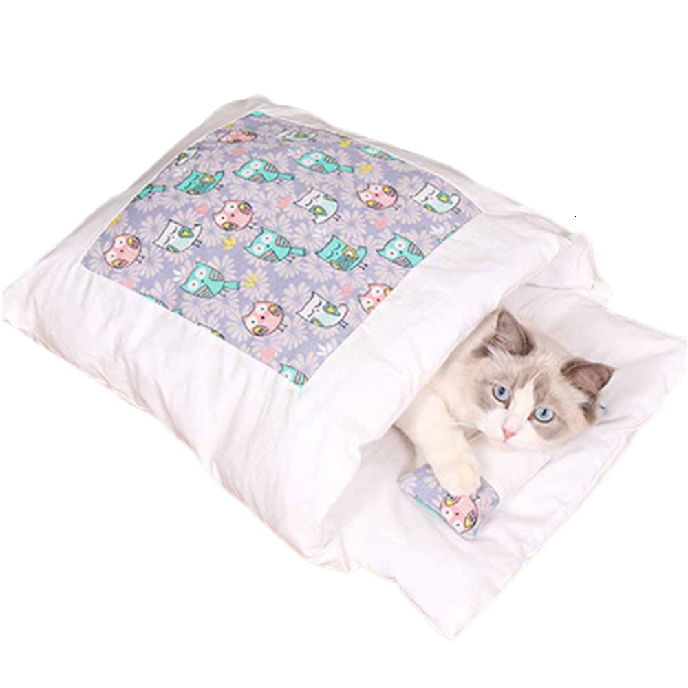 

2021 New Cat Hot Winter Mat Kennel Dog Treadmill Thickening Sleeping Bag Closed Pet Nesting Removable Washable Qxjl