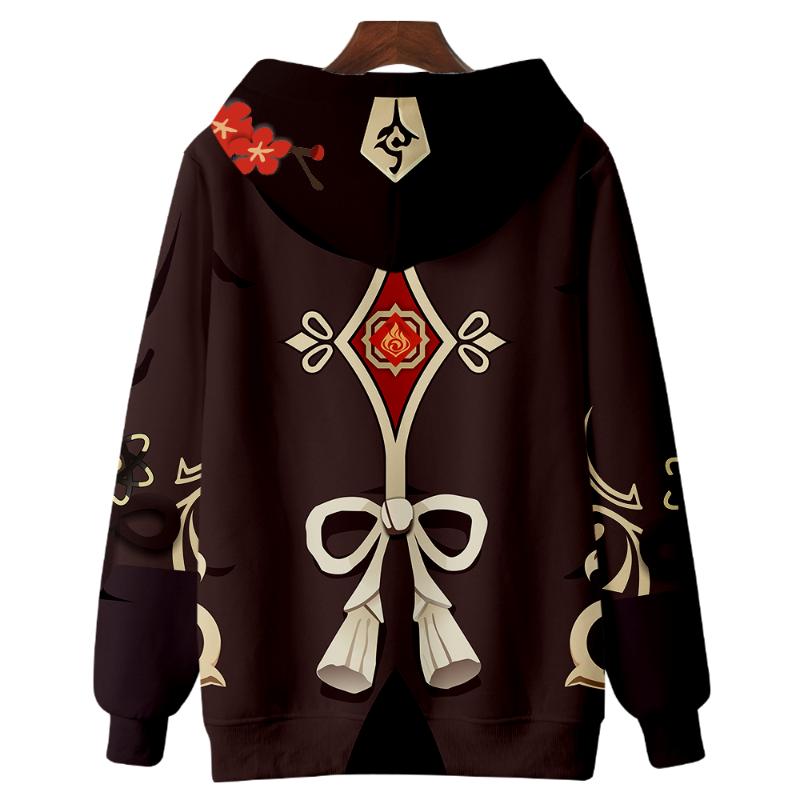 

Men's Hoodies & Sweatshirts Genshin Impact Zip-up Hoodie Hu Tao Cosplay Men Woman Hooded Casual Street Clothing Cartoon Kids Pullovers 3D Pr, Khaki