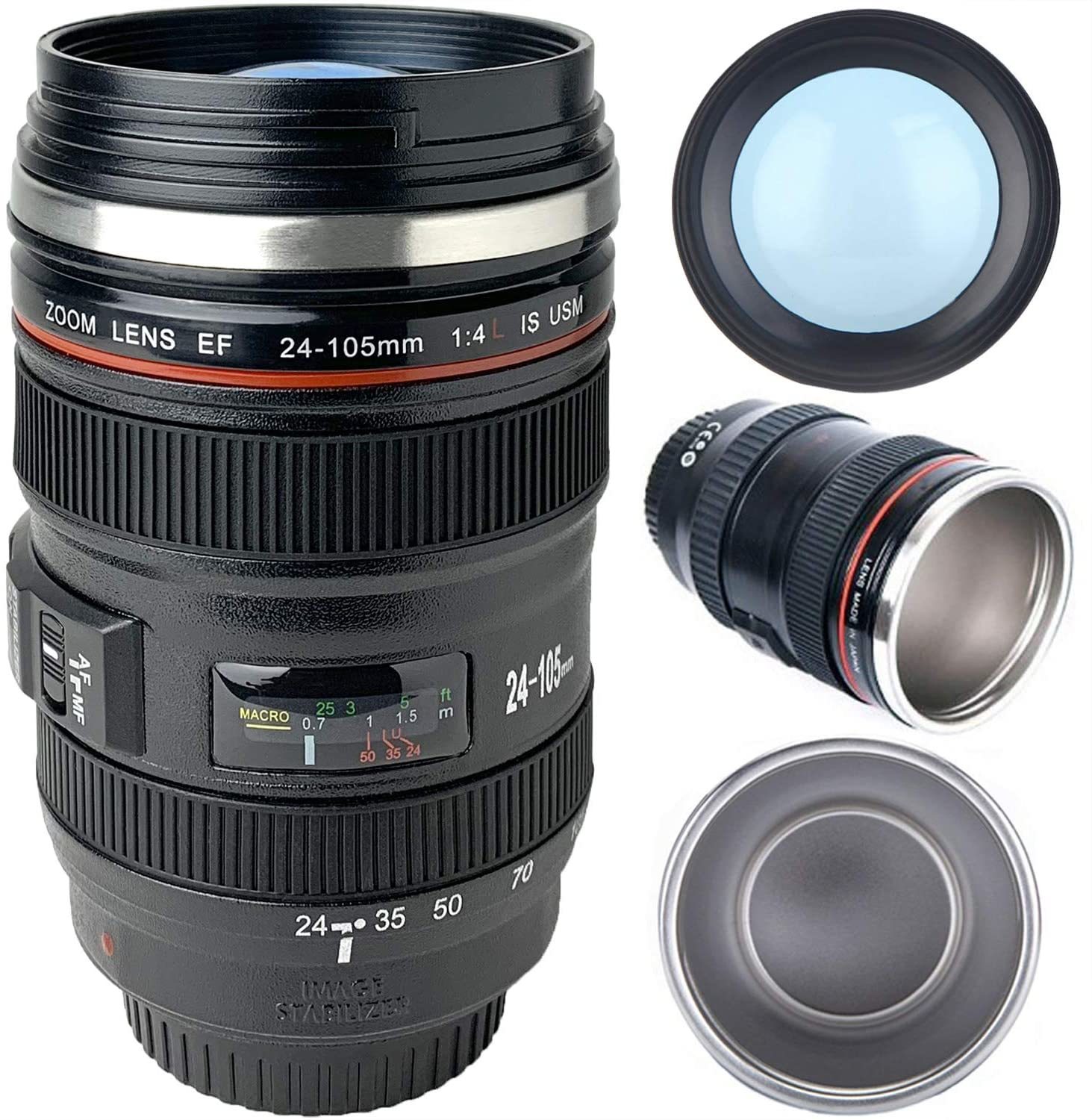 

Emulation Mug PHOTO LIFE New Canon Thermal Camera Cup Stainless Steel Coffee Creative Lens Tea Mugs, Yellow