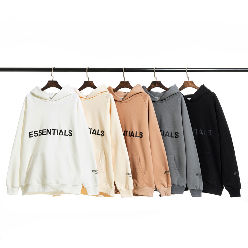 

Street Hoodies ESSENTIALS pullover FEAR OF GOD New Double-line FOG Sweatshiirts Coat Trendy Brand Reflective Letters Loose Fashion, Black