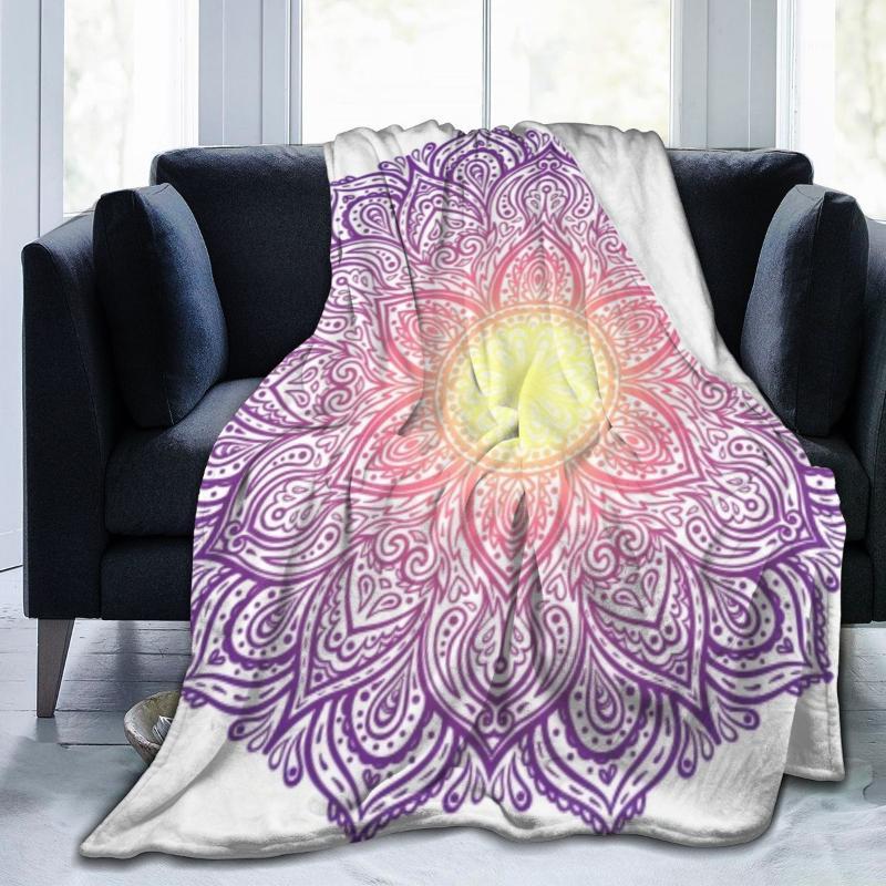 

Blankets Lotus Flower Mandala Bohemian Age Tie Dye Soft Cozy Fleece Blanket Dropship Wholesale Family Winter Flannel Throw Homedecor