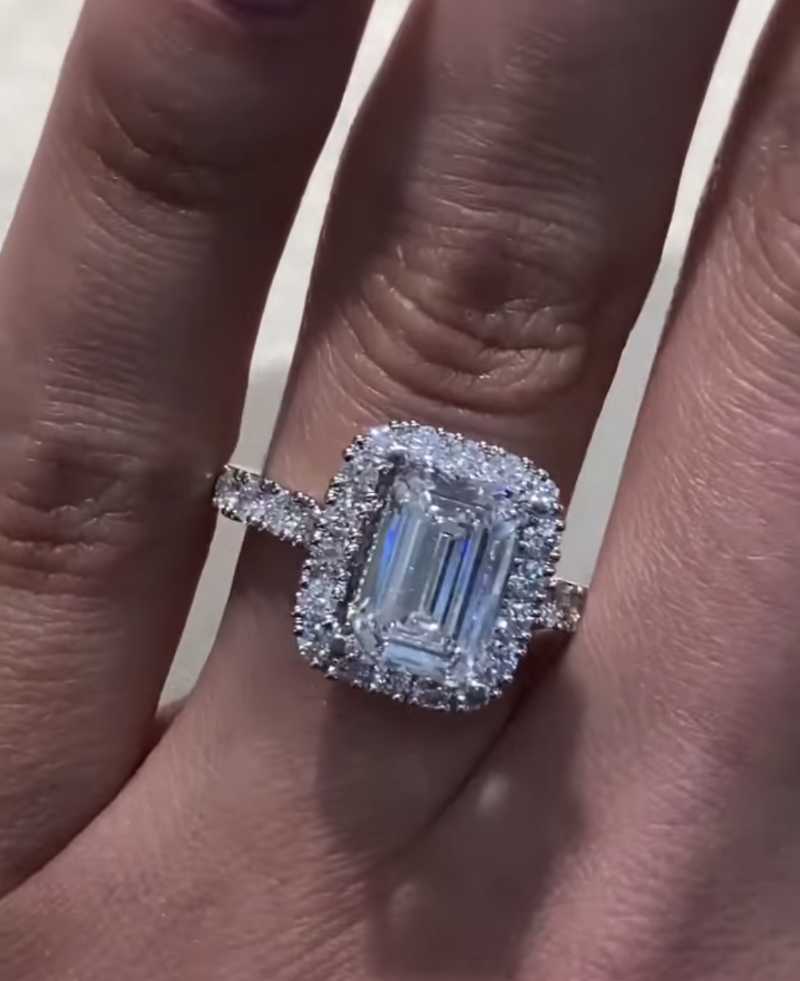 

Cluster Rings 925 Sterling SILVER PAVE FULL Stone Cocktail ENGAGEMENT WEDDING Women Luxury Square Simulated Diamond Finger Sets JEWELRY