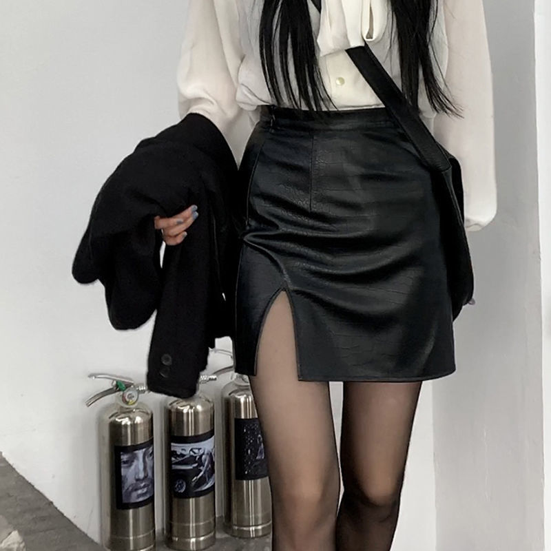 

2021 New Quality Fashion Skirt High Waist Ankn, Black