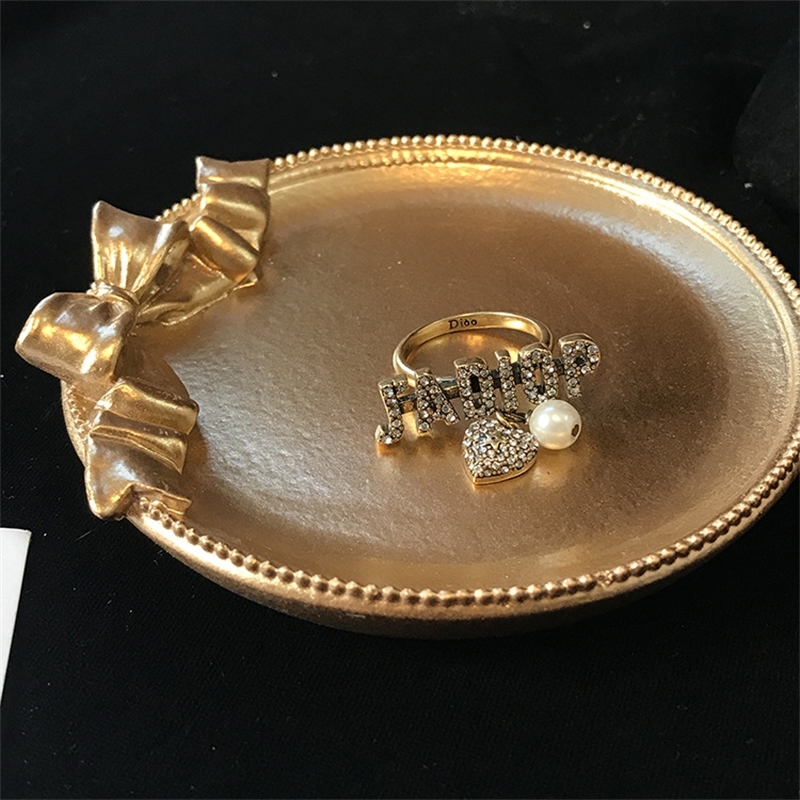 

Dijia ring new letter pearl ring d family Xiaoxiang family gujia donkey family women's ring3, Silver