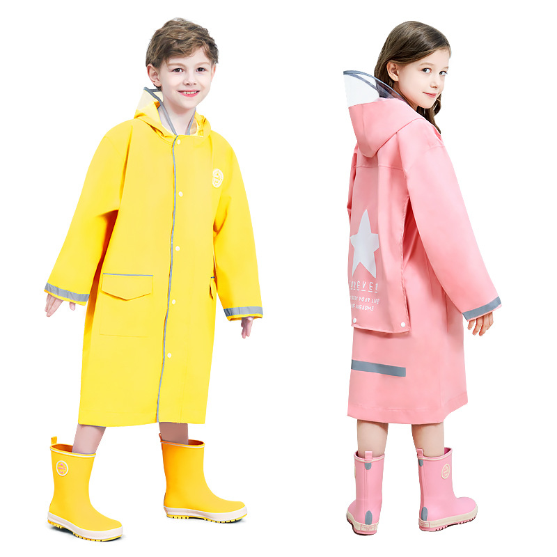 

Raincoat Chidren Rain Poncho Boys Girs Poncho with Schoobag Chid Thickened Windbreaker Raincoat Rain Poncho