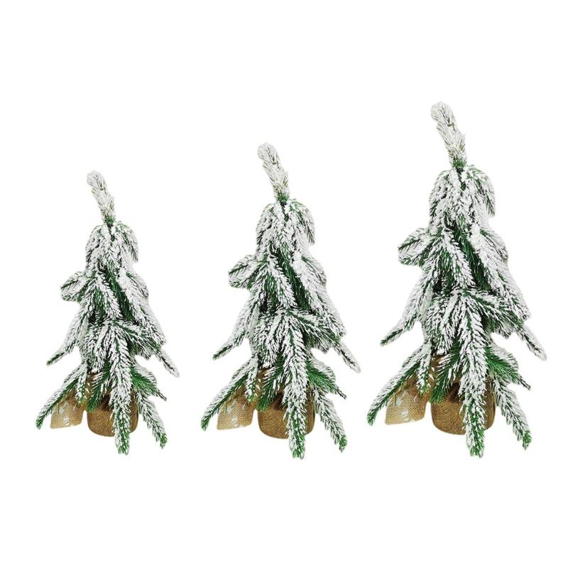 

Christmas Decorations PE Simulation Cedar Snow Falling Artificial Xmas Tree Decor 2022 Year Ornament For Party Indoor Home Office