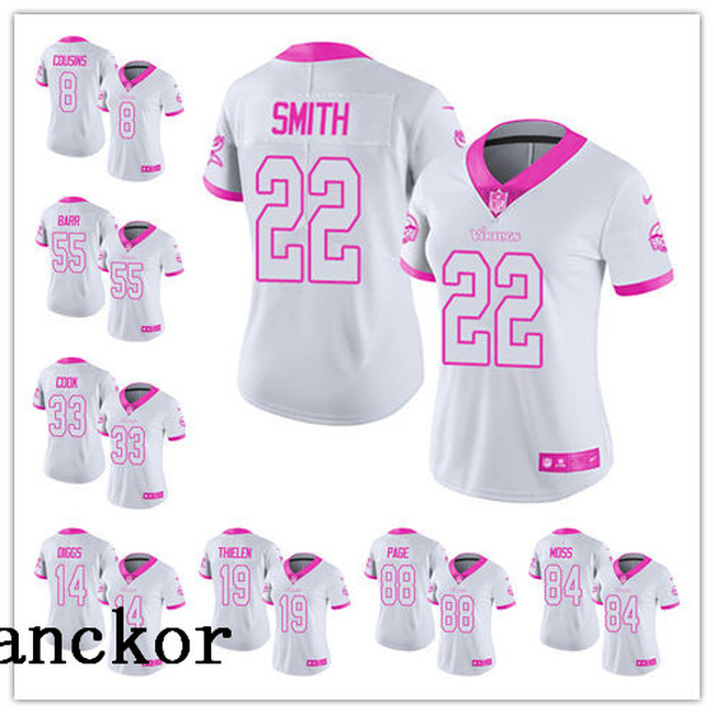 

Minnesota''Vikings''WOMEN Adam Thielen Kirk Cousins Limited Jersey Football White Pink Rush Fashion, Green