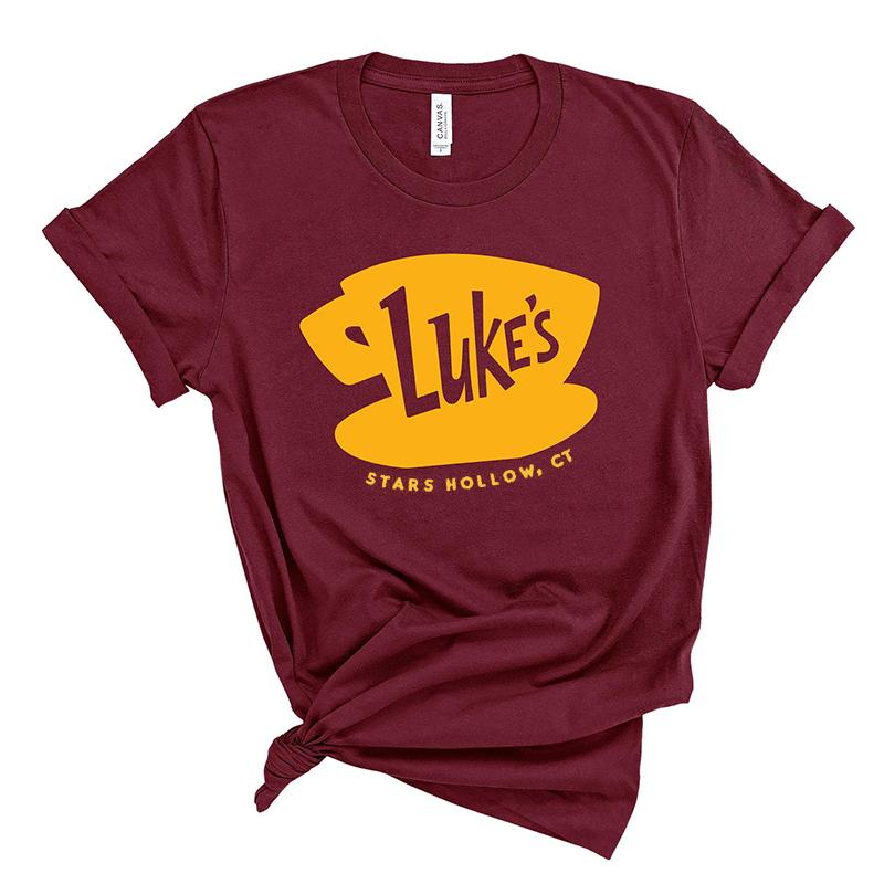 

Women' T Shirts Luke' Stars Hollow Grahpic T-Shirts Women Gilmore Girls Tv Shows Tops Tumblr 90s Top Mujer Camisetas Tee Drop, Black