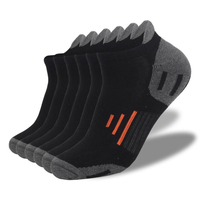 

Sports Socks 6 Pairs Men Ankle With Cushion Sport Athletic Running Casual Low Cut Sock Outdoor Breathable Cotton Moisture Wicking, 6 pairs white black