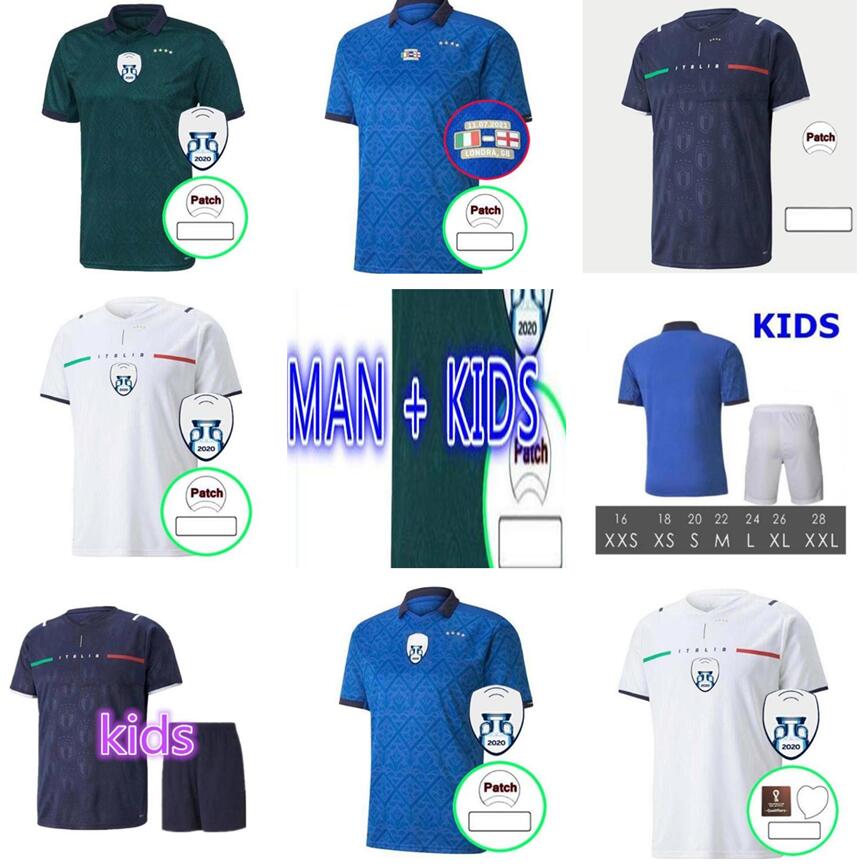 

2021 2022 VERRATTI BELOTTI Insigne JORGINHO Italy Soccer Jerseys ZANIOLO IMMOBILE CHIESA BONUCCI Men KIDS kits Football Shirts Uniforms, Beige