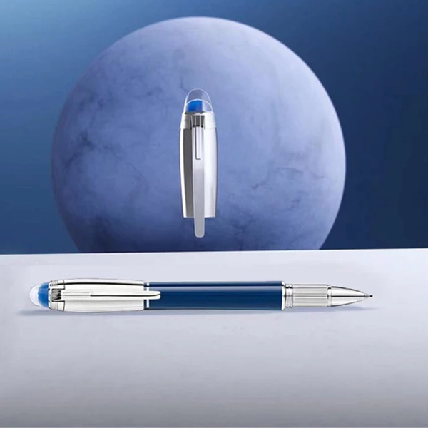 

2021 Blue Crystal top black silver Circle Cove rollerball pen office and school famous pens with series number