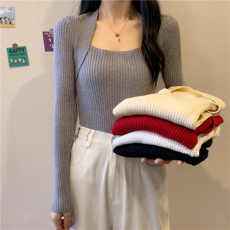 

Women's Sweaters 2021 Covering Yarn Women Autumn Winter Female Tops Slim Pullover Knitted Jumper Soft Warm Pull