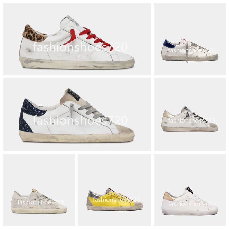 

Boots Italy Brand Super Star Sneakers Good Golden Woman Gooes Casual Shoes 2021 Top Quality Classic Yellow Red Blue Do -Old Sequin Dirty D, Black
