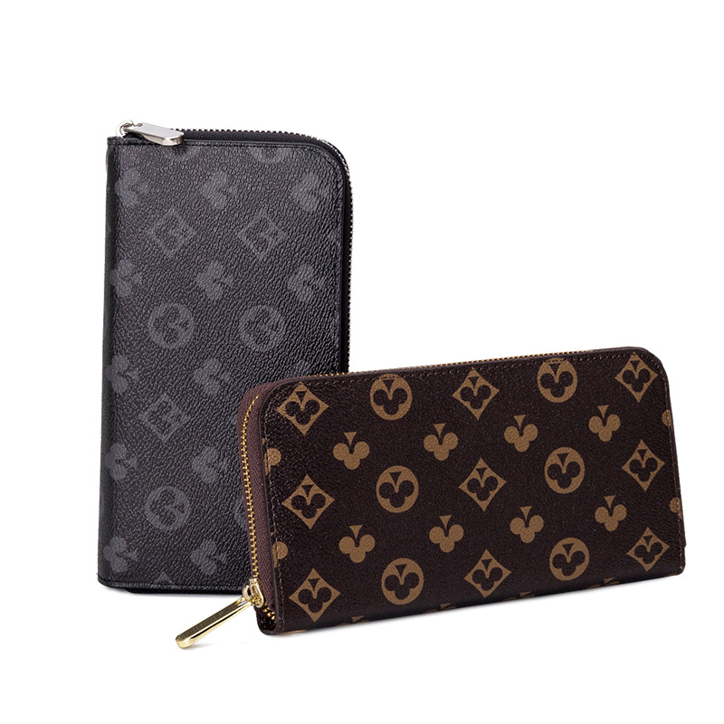 

High-quality designer wallet handbags mens trendy Purse credit cards clips womens mobile phone bags convenient change Wallet Card Holder Designers Woman, Black grid