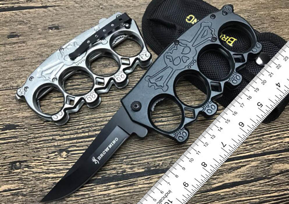 

Browning Gloves Folding knife 440 blade aluminum handle double action outdoor cold camping EDC survival AUTO knife BM 535 537 940