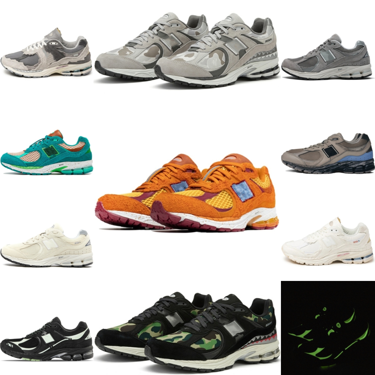 

2022 Top quality latest version 2002R designer sports running shoes sneakers Protect the package Restoring ancient ways Dark grey unisex Peace Be The Journey, 14