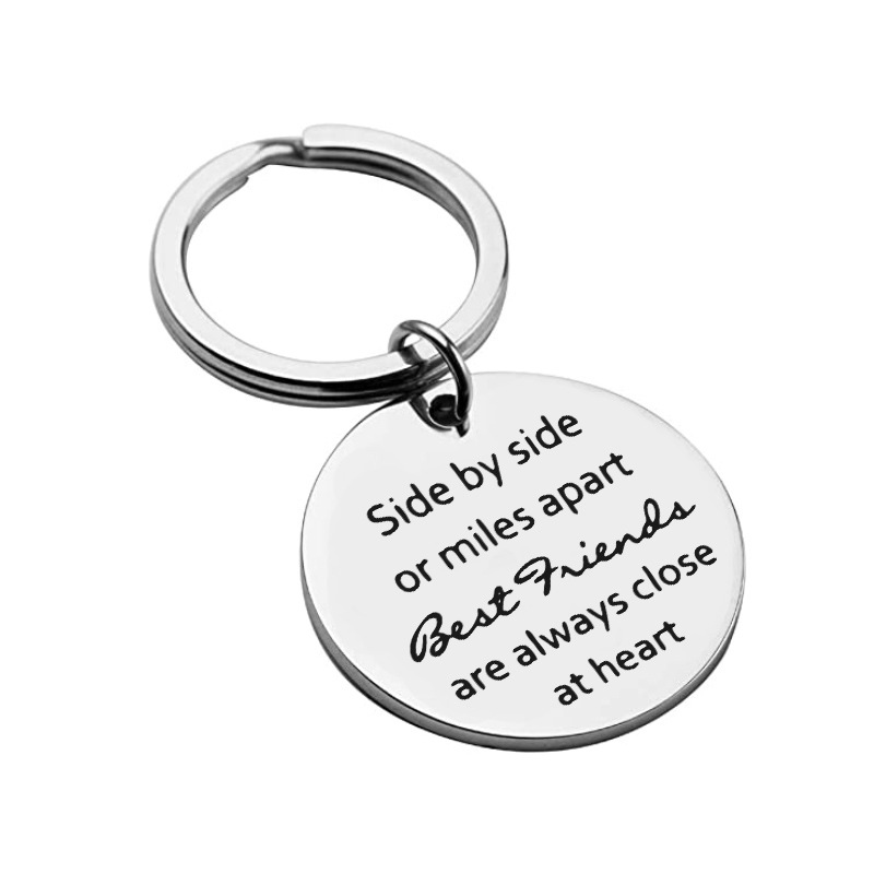 

Friendship Keyring Lettering Best Friends Hollow Heart Compass Pendants Keychain For Friend Sisters Jewelry Gift