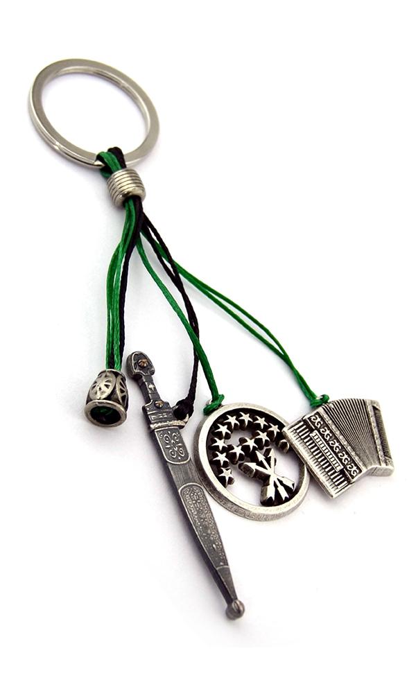 

Keychains Bunch Keychain With Adige Flag Accordion And Wedge Caucasian Abkhaz Circassian Traditional