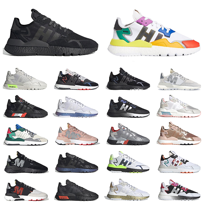 

2021 New Arrival Nite Jogger Men Running Shoes Triple Black All White Joggers Pride Cloud White Reflective Mens Womens Sneakers Trainers, B4 36-45 core black ii