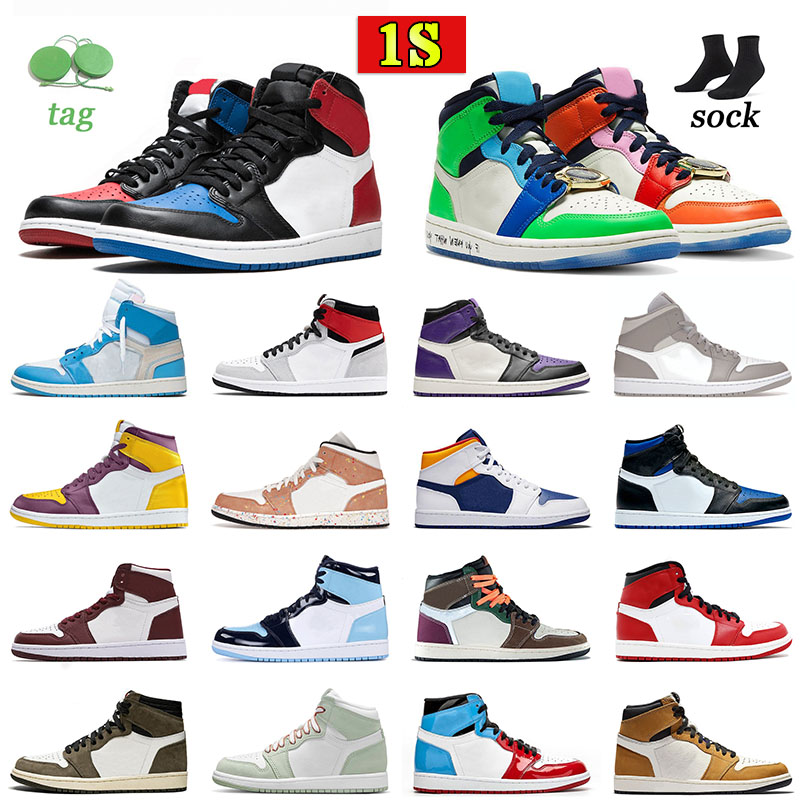 

2022 new 1s fearless mans womans basketball shoes jupman 1 Olive Aura Top 3 Trophy Room Chicago Seafoam Royal Blue Laser Orange Dark Mocha Sneaker Designer Trainers, G49 36-47 high dark mocha