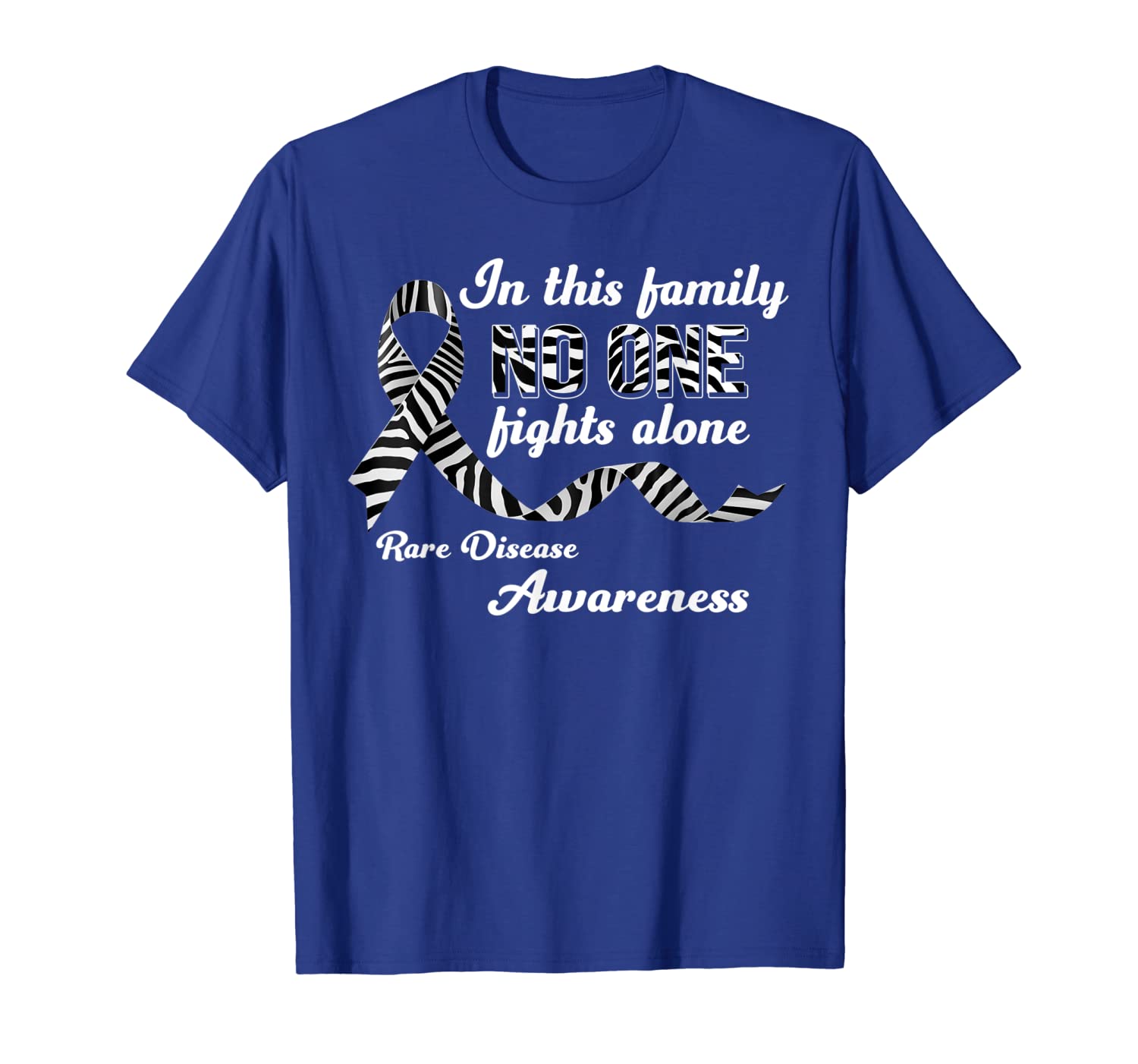 

In This Family No One Fights Alone Rare Disease T Shirt, White;black