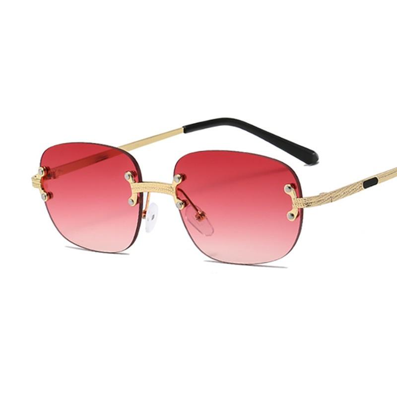 

Sunglasses Fashion Rimless Women Ocean Lenses Sun Glasses 2022 Female UV400 Eyewear Gafas De Sol Mujer Frameless Eyeglasses, White;black