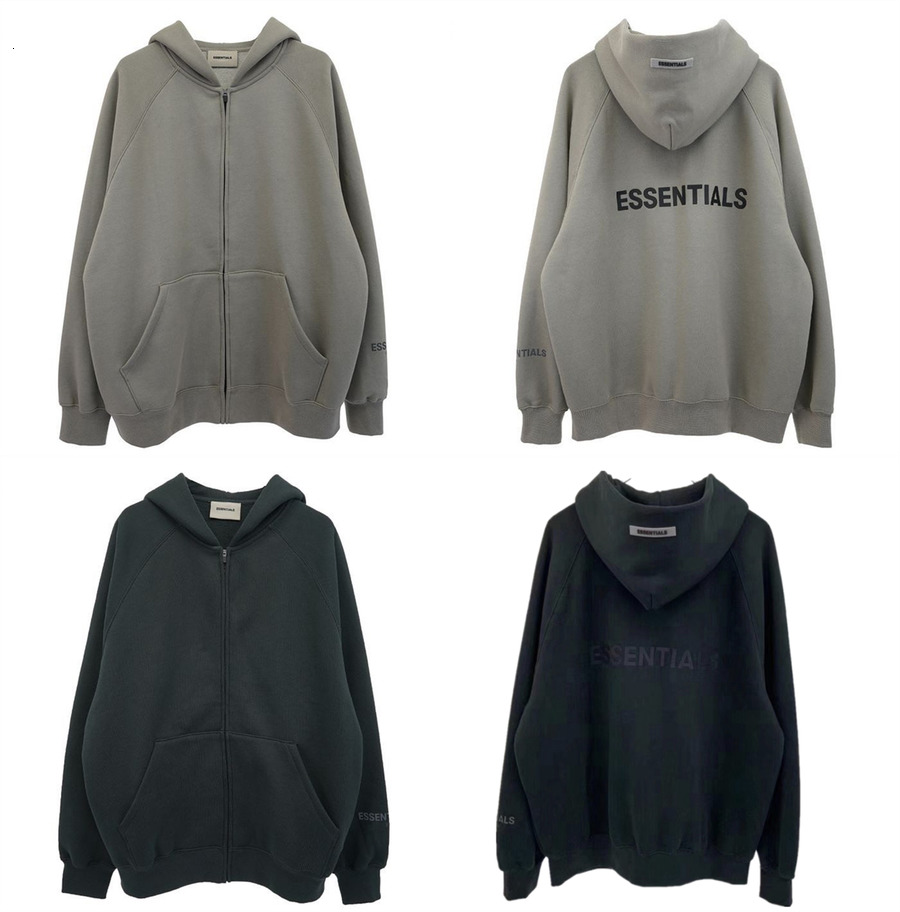 

2021 New Heavy Fabric Zipper Hoodie Cardigan Men Women 1:1 High-quality Pullover Fog Essentials Hoody Twgj