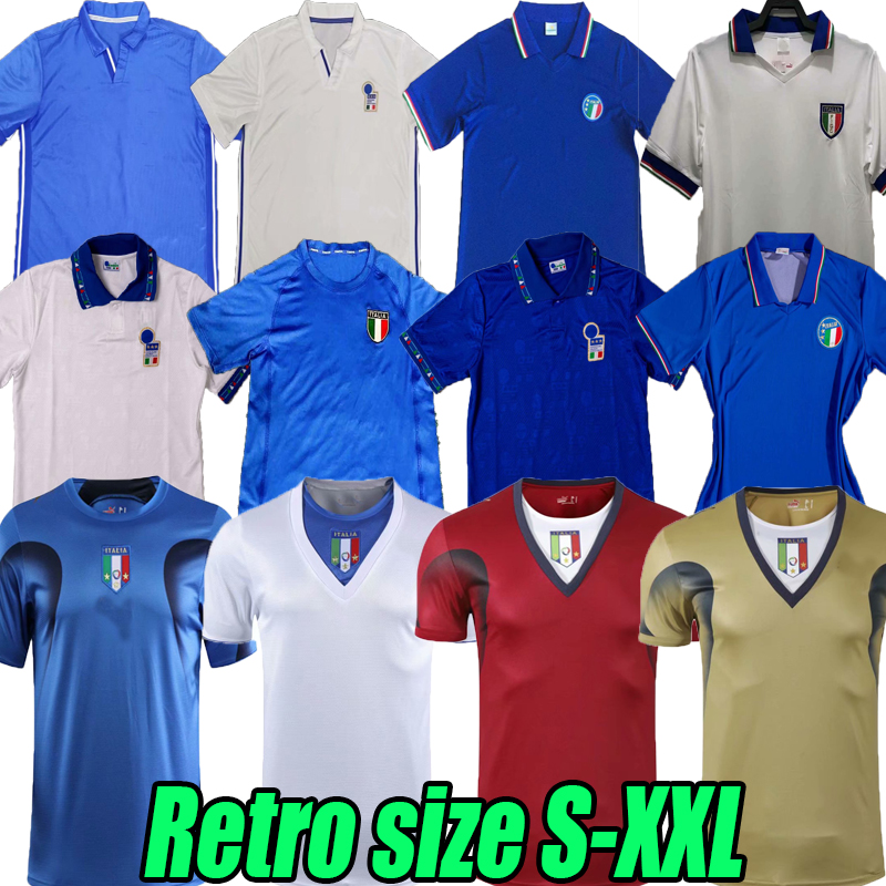 

1994 98 20 Retro version Italy soccer jersey 82 84 90 MALDINI Rossitto Nesta Albertini 2006 TOTTI DEL PIERO Classic nostalgia vintage football uniform shirt, 1994 away