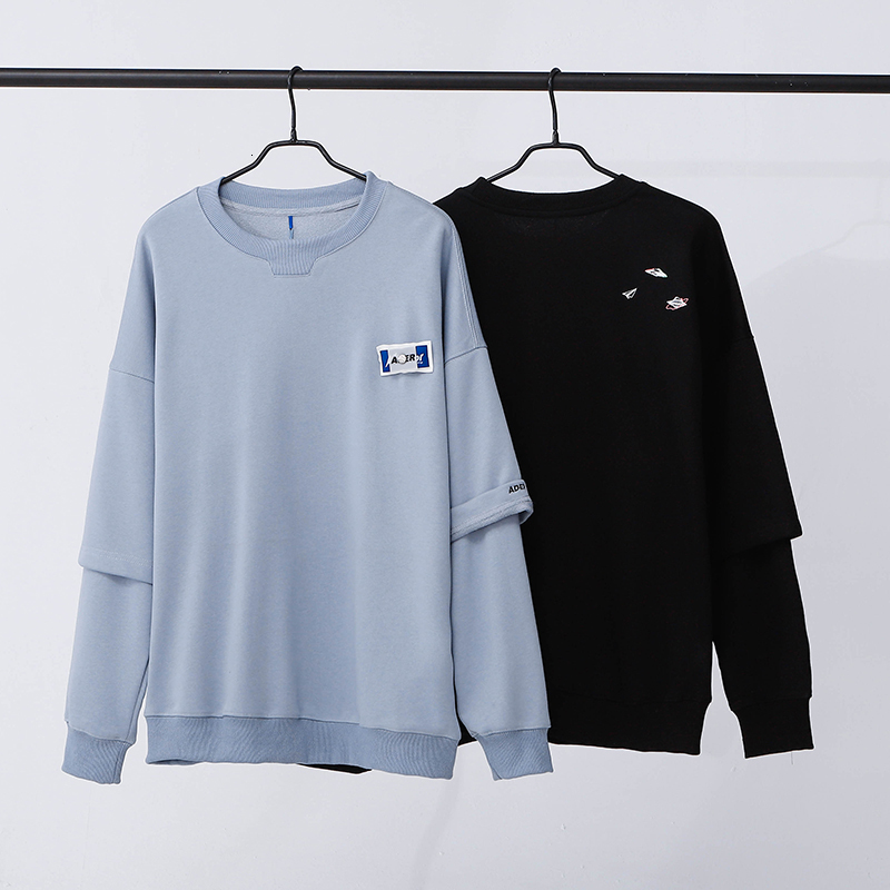 

2021 New 21fw Top Korea Hip Hop Adhesive Ader Double Sleeves Sweatshirts Men Women Cosmos Oversized Hoodies Fbak