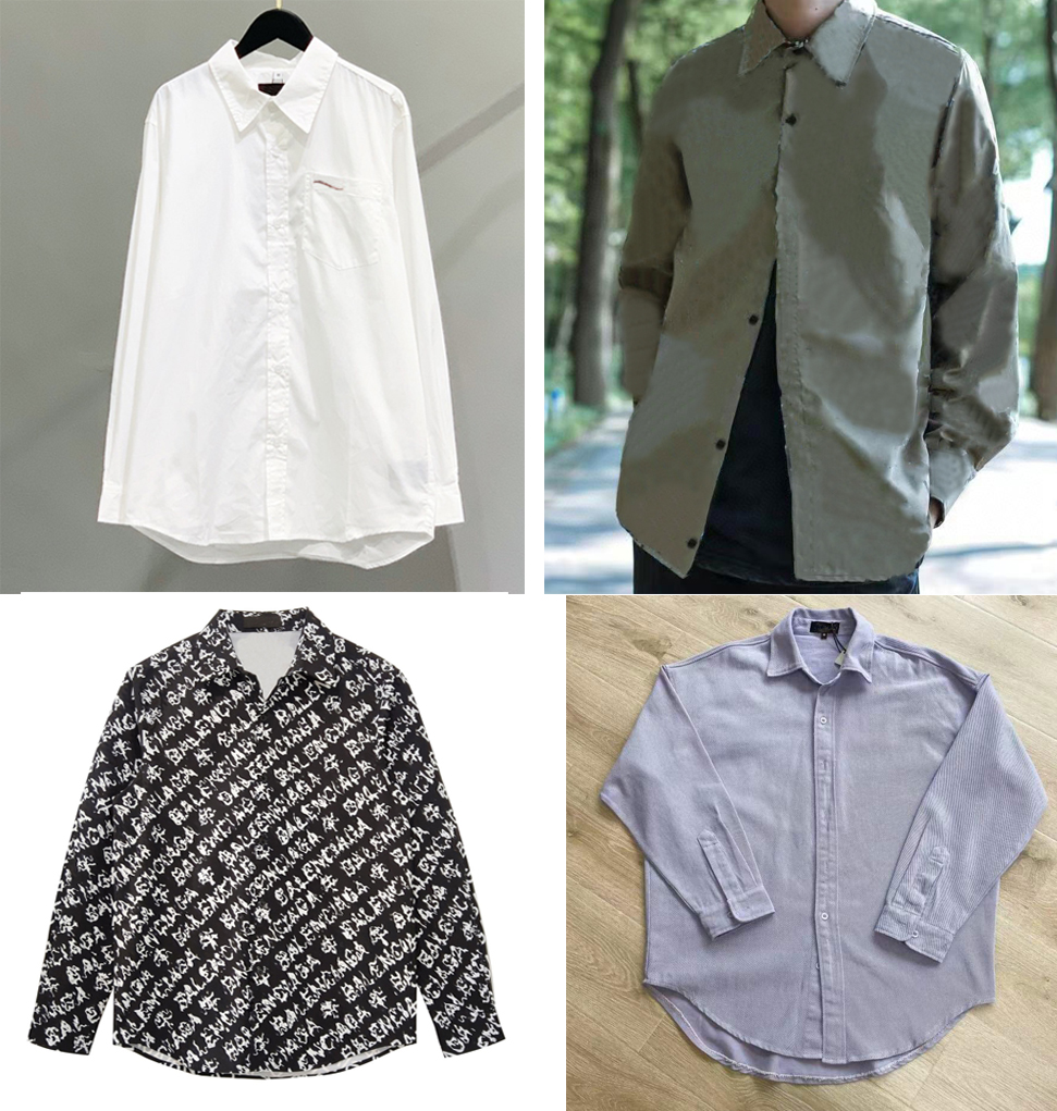 

Balencaiga mens shirts allover logo man long sleeve shirt high quality designer womens autumn and winter, Color8 please look description