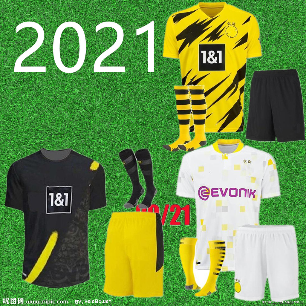 

men 2021 Borussia HAALAND REUS dortmund soccer jerseys 2020 2021 HAALAND BELLINGHAM SANCHO HUMMELS BRANDT football shirt men uniforms, Black