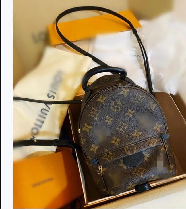 

PALM SPRINGS Mini Backpack Women Shcool Bag Luxury Shoulder Bag Designer Travel Messenger Bags Purse M44873LVLouisVitton YSLVUTTON, Black flower