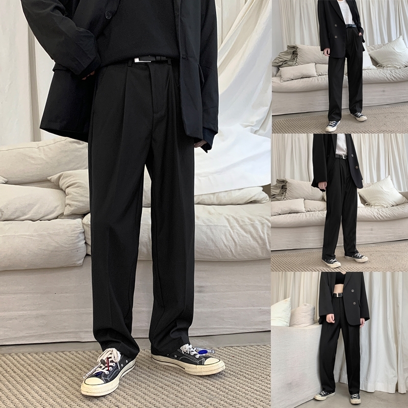 

2021 New Men's Leisure Casual Lengthen Fashion Trend Black Color Suit Pants Slim Fit High Quality Trousers Plus Size S-xl Xzzg