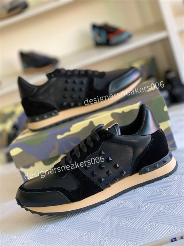 

Designer Quality Brand High Mens Shoes Famous Camouflage Canvas Rivets Men Unisex Genuine Leather Sneakers Dress Shoes, 04