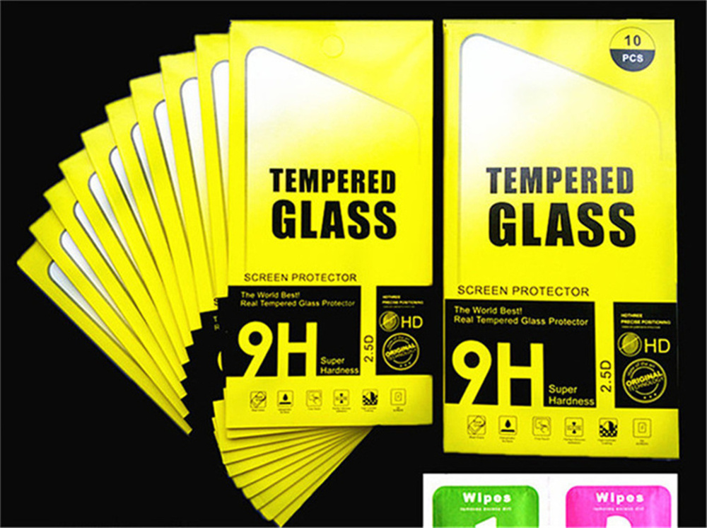 

Screen Protector for iPhone 13 12 11 Pro Max XS Max XR Tempered Glass for iPhone 7 8 Plus LG stylo 6 Protector Film 0.33mm with opp Box