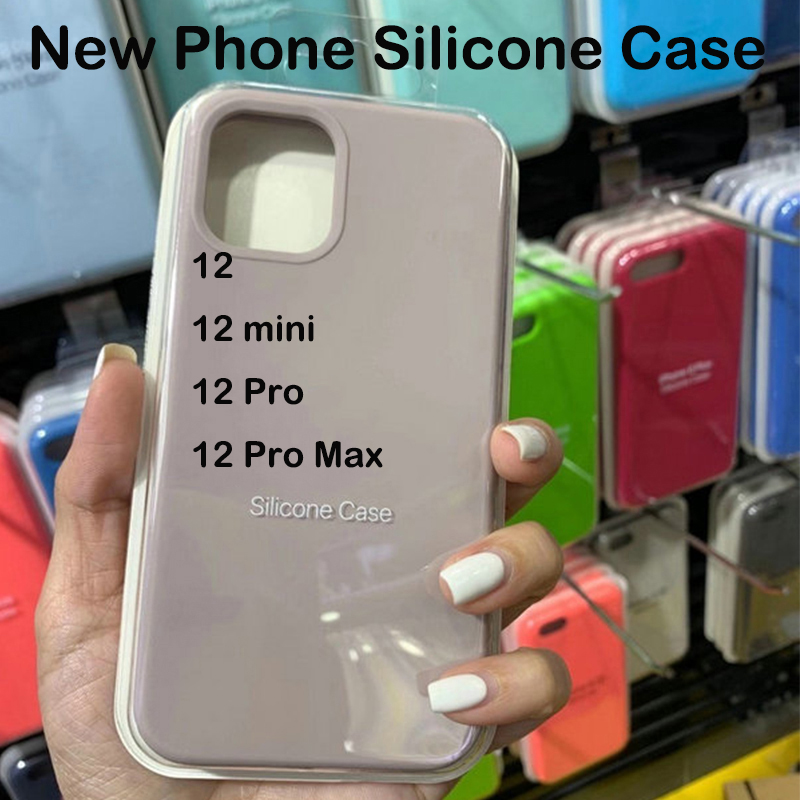 

Original oem quality Silicone Cases For iPhone 12 12mini 12pro max 7 8 X XR Xs With Package, Message color