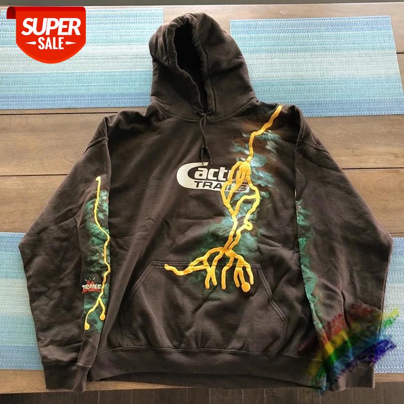 

Foaming Printing Travis Scott Cactus Trails Hoodie Men Women 1:1 Top Quality Heavy Fabric Cactus Jack Sweatshirts Pullovers #x38k, Black