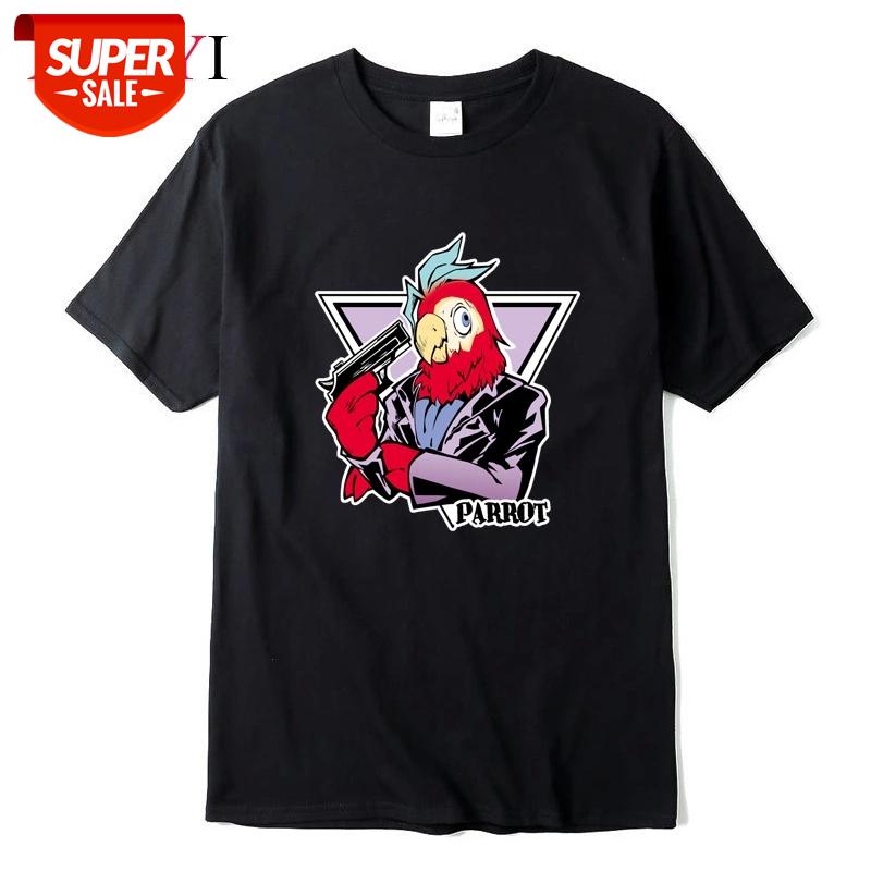 

XIN YI Men's Casual High Quality 100% Cotton T-shirt Tops Funny design chicken brothers print T-shirt Anime shirt Tee Shirt men #HM1t, White;black