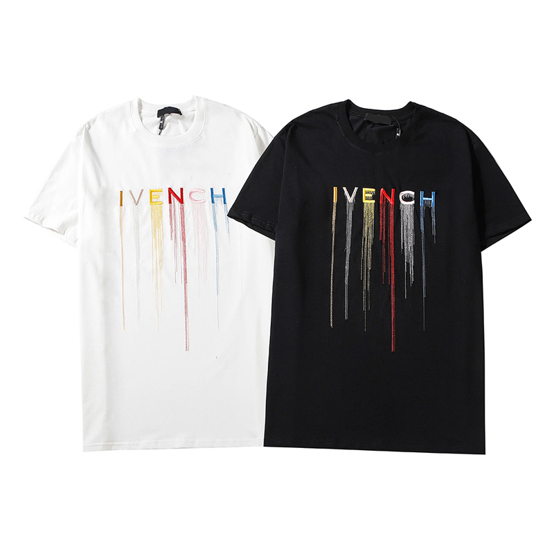 

21SS Summer Mens T Shirt Casual Man Womens Loose Tees With Letters Print Short Sleeves Fashion Men Shirts Size M-XXXL, White;black