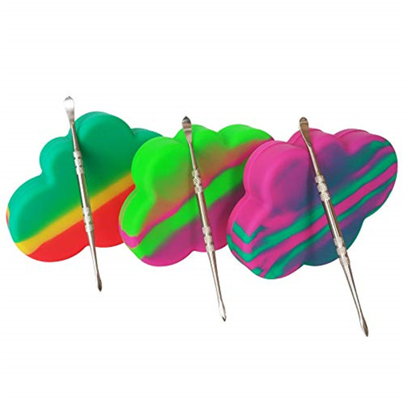 

85Ml Big cloud Tie dye smoke ointment oil silicone box Smoking accessories muilt-fuction boxes