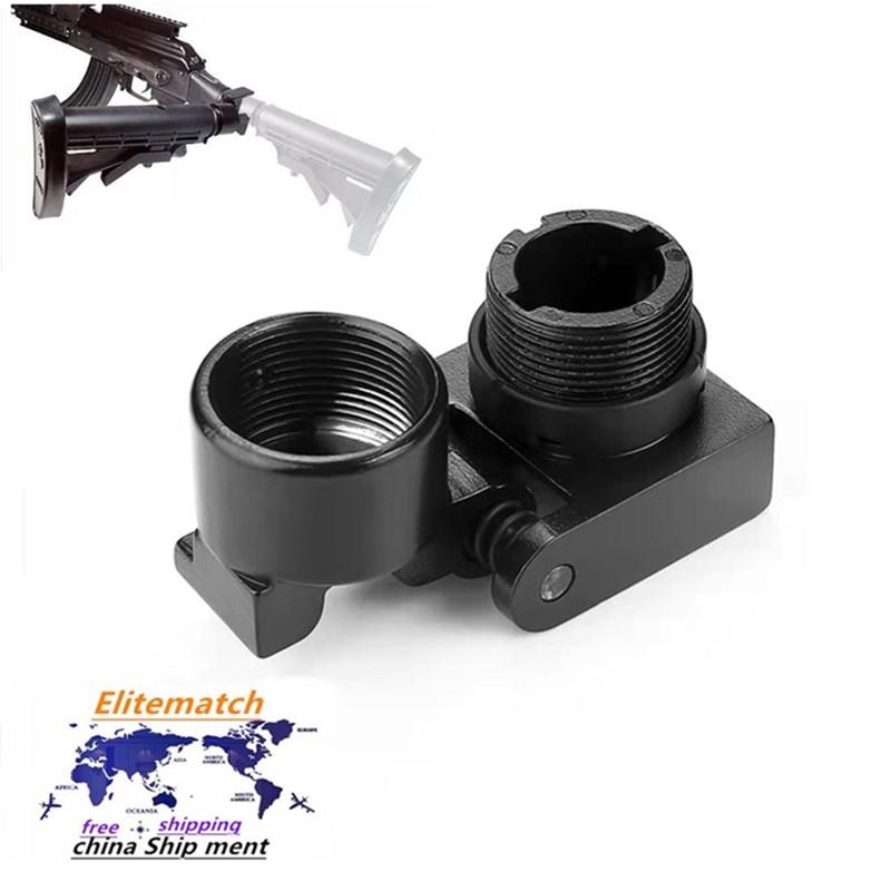 

elitematch AR-15 Tactical Accessories Aluminum Alloy Folding Ring AK Nut Adapter, Black