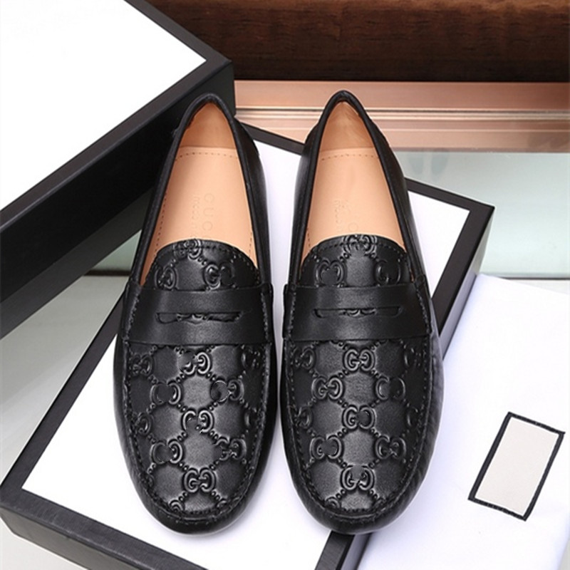 

2021 Top Luxurys Designer Oxfords Dress Shoes Luxury Men's Leisure Fashion Flat Shoes Gentleman Party Business Dress Slip On Loafers Shoes G, Black