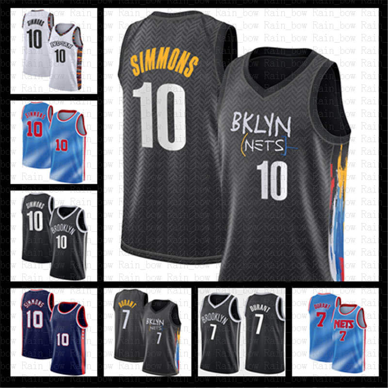 

Brooklyn''Nets''Men Basketball Jerseys Kyrie 7 Kevin Ben 10 Durant Simmons 11 72 Biggie Irving Jersey 75th anniversary City Men's Shirts 2222, 2021 jersey