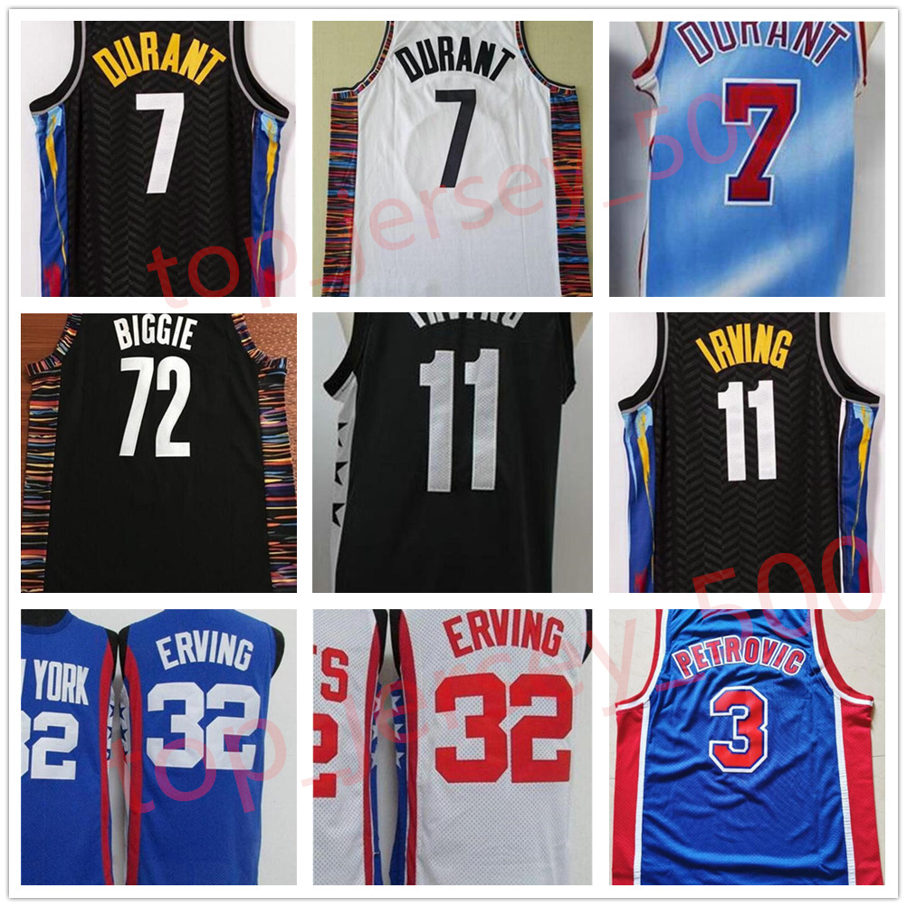 

Retro Vintage Classic Drazen 3 Petrovic 72 Biggie Basketball Jerseys Wholesale Cheap Kevin 7 Durant Irving Jersey, As shown in illustration