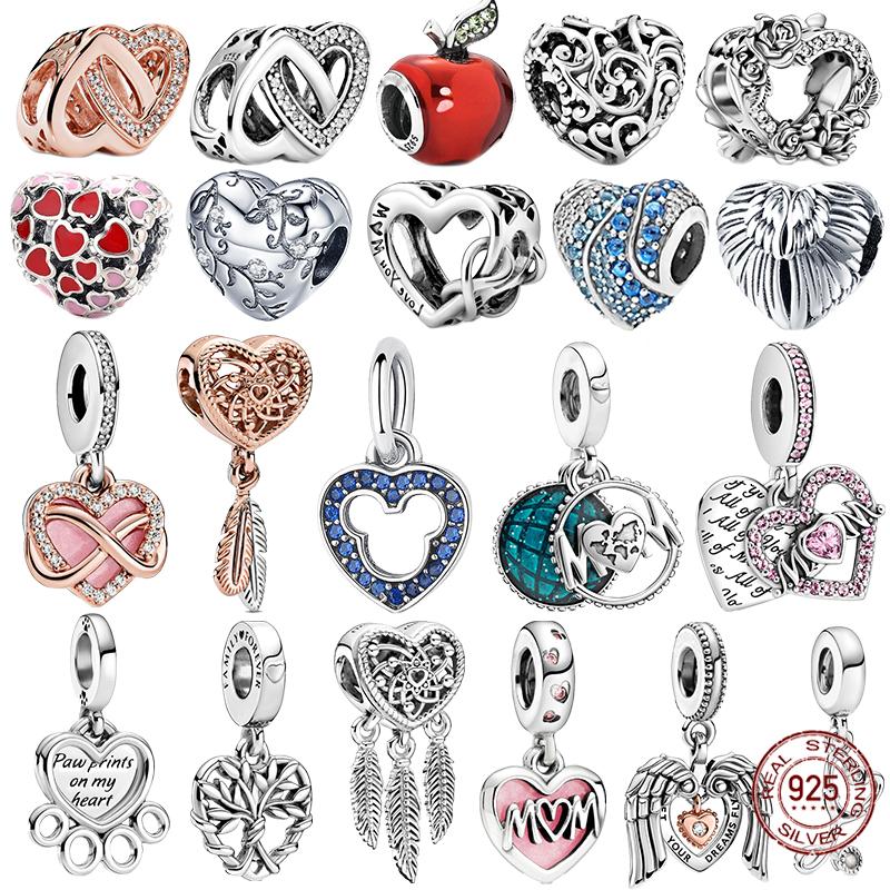 

Other 2021 Top Sale Silver 925 Family Heart Friendship Mom Charms Fit Original Pan Bracelet For Women Jewelry Making Gift