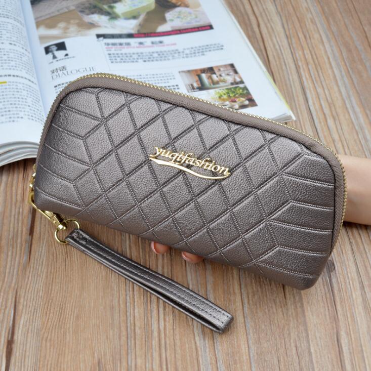 

Factory wholesale women handbag simple Joker embossed leathers wallets shell long mobile phone bag fashion leather longs clutch wallet, Red(boutique box)