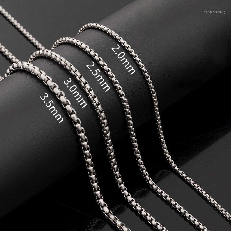 

Chains Fashion 1 Piece Stainless Steel Square Pearl Chain Necklace For Pendant Men Women Jewelry Gift Wholesale