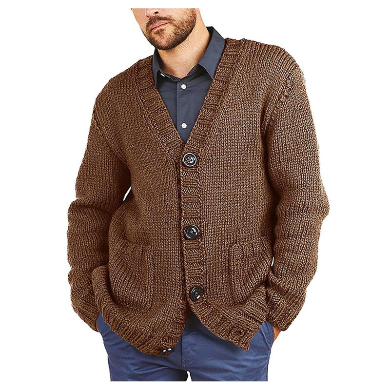 

Men's Sweaters Cardigans Men Cotton Sweater Long Sleeve Mens V-Neck Loose Solid Button Tops Fit Knitting Casual Style Clothing, White;black