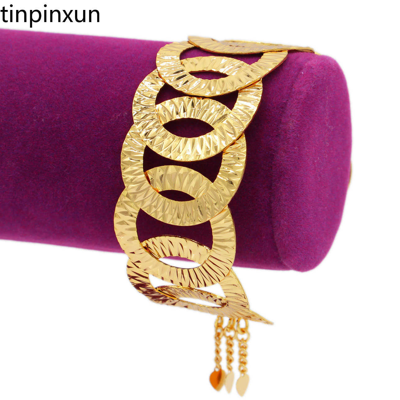 

Pinxun New Cuff Bracelet for Women Gold Color Wedding Jewellery African Middle East Arab Dubai Bangles Mom Gifts Q0720